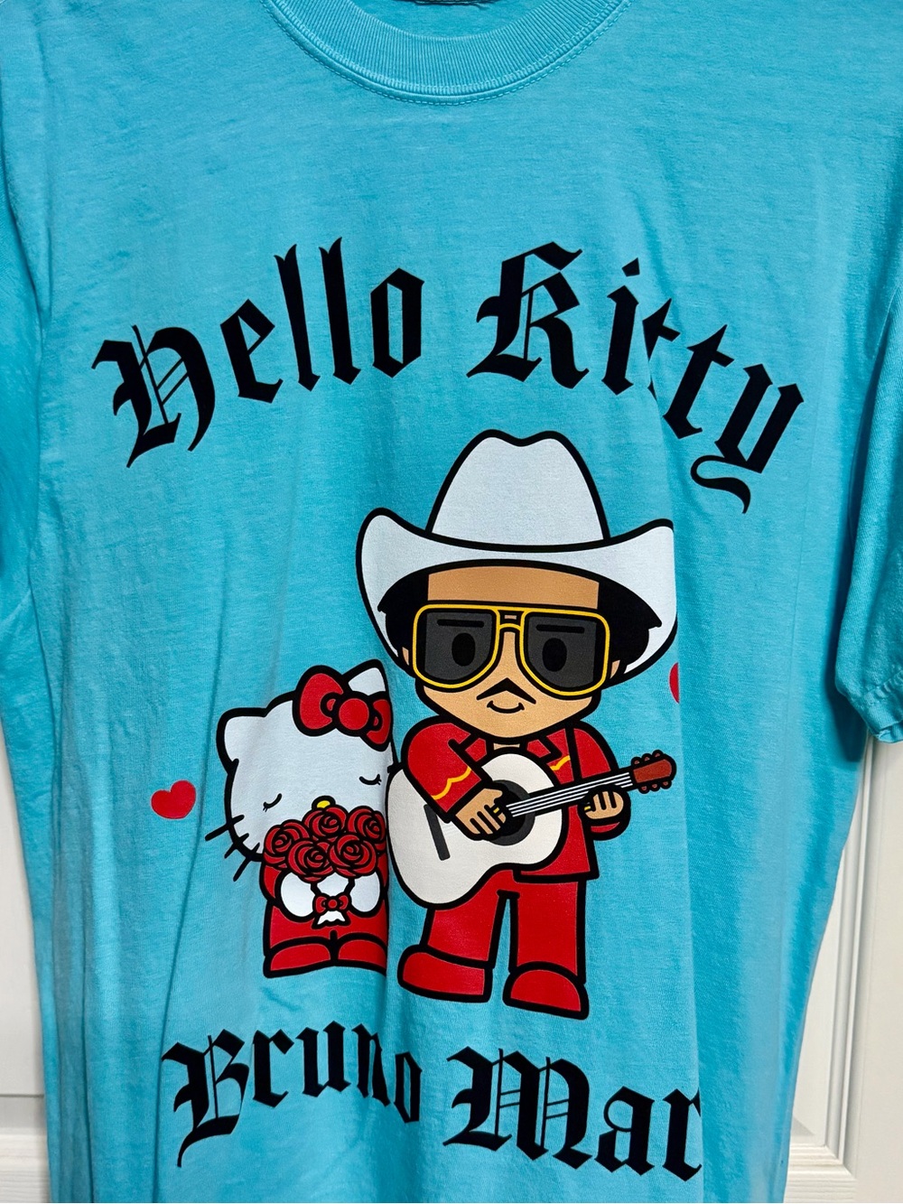 New Hello Kitty x Bruno Mars Graphic Tee -unisex bought in Vegas Concert.